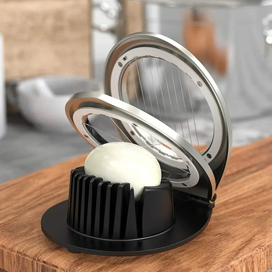 Stainless Steel Egg Slicer with 3 Cutting Styles