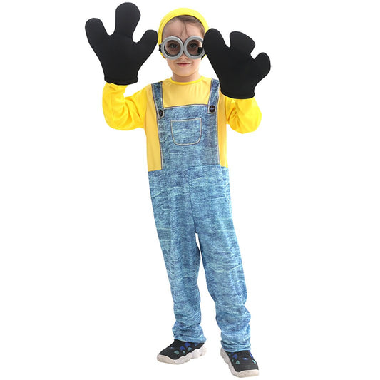 Kids' Yellow Character Costume Set with Goggles, Gloves and Hat